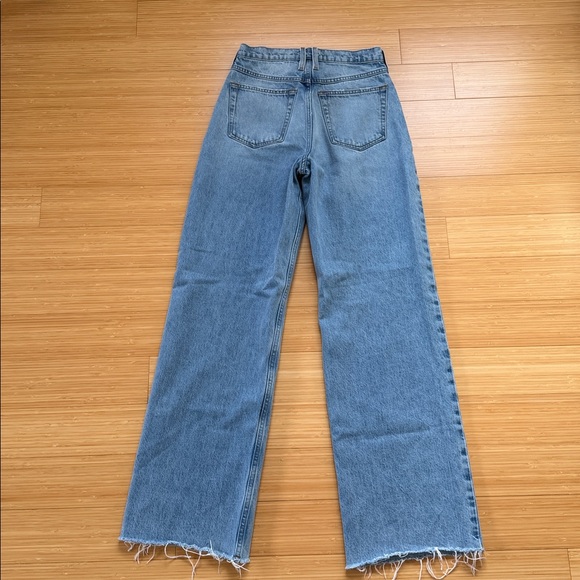Frame Le High N Tight Wide Leg Raw Denim in Rossum 2 Year size 24 - Picture 10 of 10